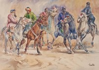 Farrukh Naseem, 21 x 29 Inch, Watercolor on Paper, Figurative Painting, AC-FN-129